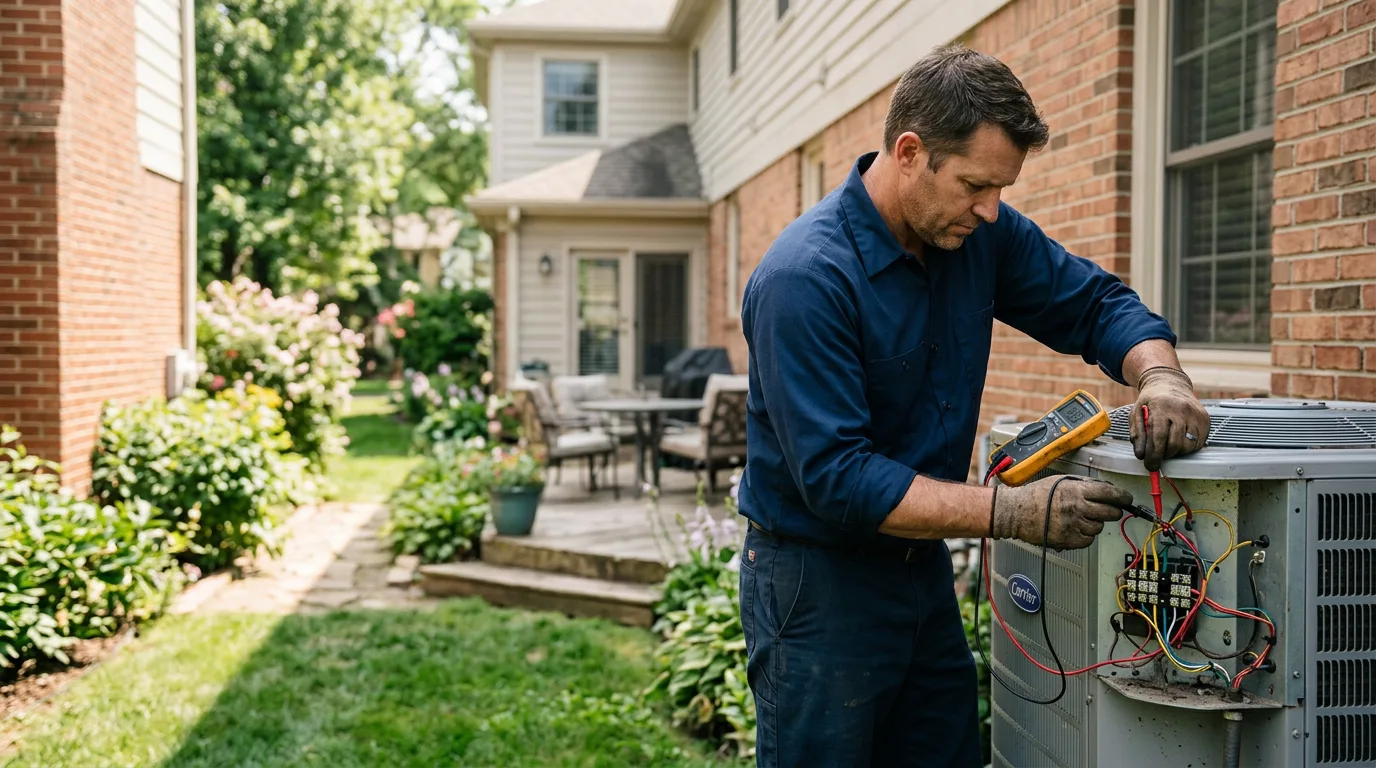 HVAC technician working near Eskridge, KS